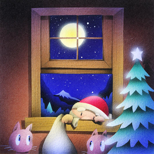 Special Price☆ mini原画『Window SANTA』