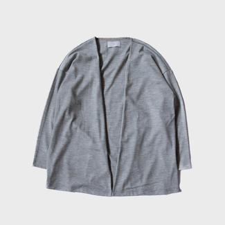 【MUYA】リラックスカーディガン　　ライトグレー　size4