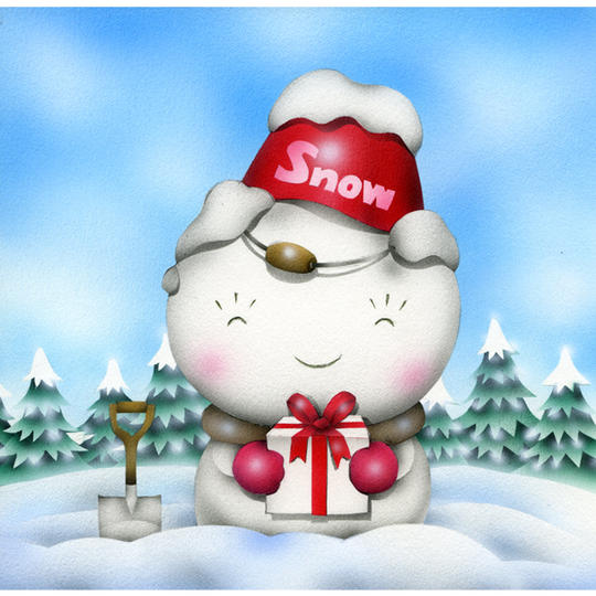 Special Price☆ 原画『Present Snowman』