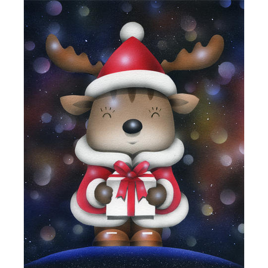 Special Price☆ 原画『プレゼント トナカイ』