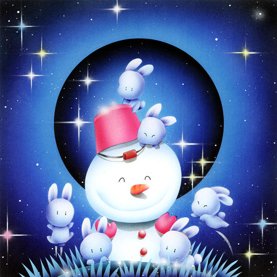 Special Price☆ 原画『雪だるまファンタジー』