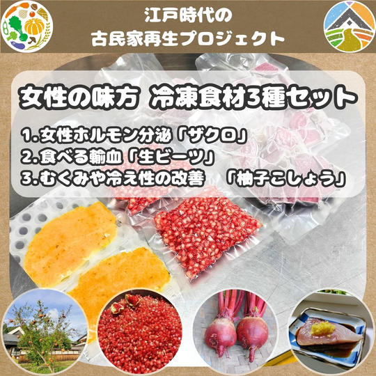 女性の味方　冷凍食材3種セット