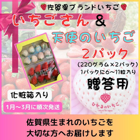 佐賀県ブランドいちご「いちごさん＆天使のいちご」贈答用