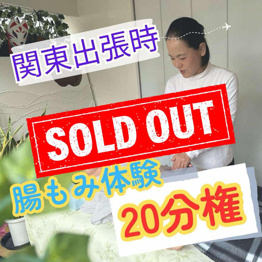関東出張時腸揉み20分体験
