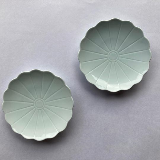 大聖寺白磁小皿2枚組