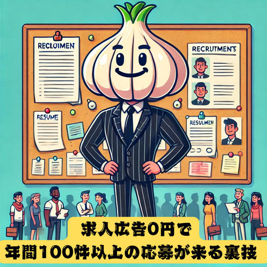 「求人広告0円で年間100件以上の応募が来る裏技」動画視聴権（半永久）