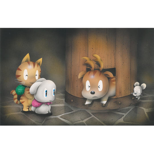 新作原画『柱くぐり鹿』