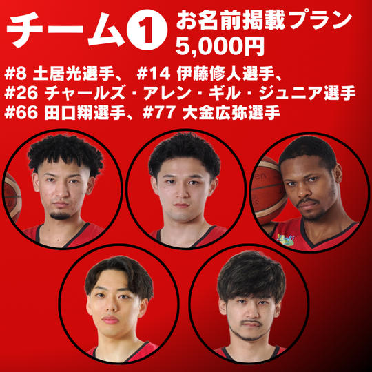 チーム❶お名前(ニックネーム)掲載プラン(ポスターデータプレゼントあり)