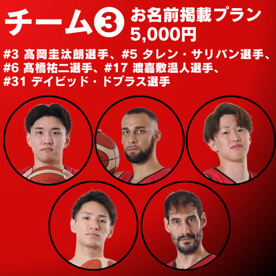 チーム❸お名前(ニックネーム)掲載プラン(ポスターデータプレゼントあり)