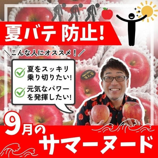 9月のサマーヌード【9月に届くりんごです】5kg