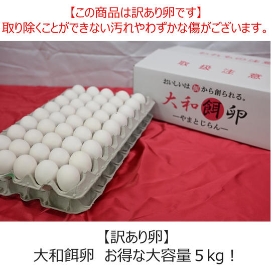 【訳あり卵】大和餌卵 お得な大容量5kg!