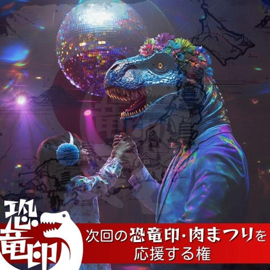 次回の「恐竜印・肉まつり」を応援する権