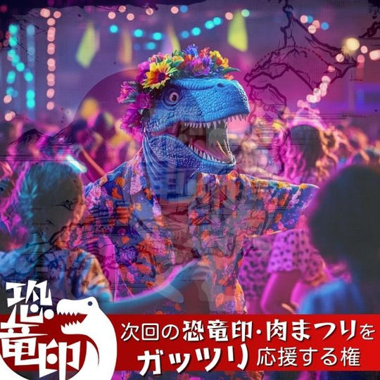 次回の「恐竜印・肉まつり」をガッツリ応援する権