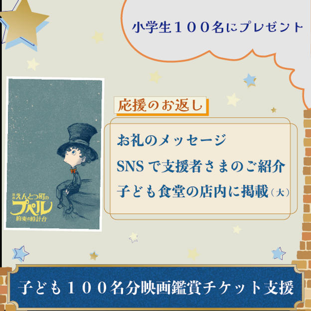 子ども１００名分映画鑑賞チケット支援【第４弾】