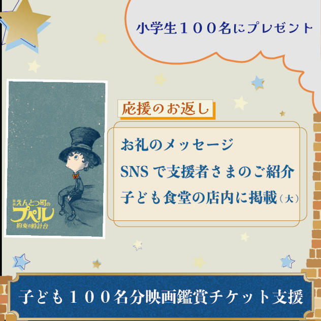 子ども１００名分映画鑑賞チケット支援【第４弾】