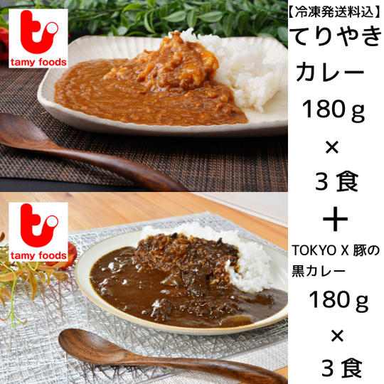 てりやきカレーとTOKYO X豚の黒カレー　各3食セット　（計6食）