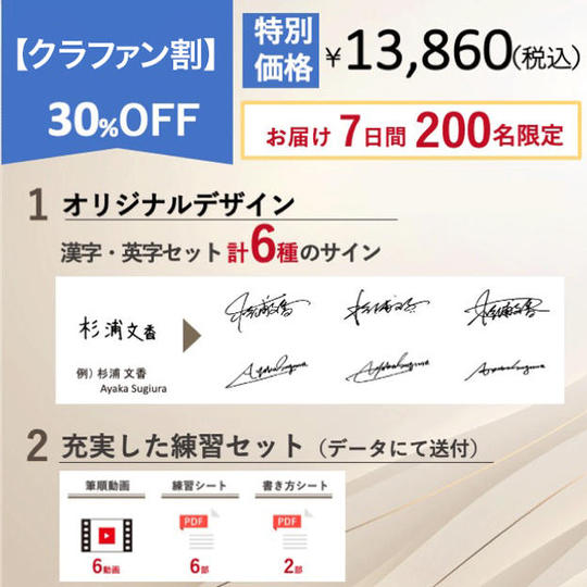 【クラファン割】30％OFF 6種オーダーメイドサイン