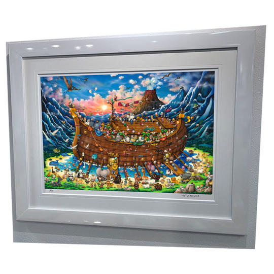 ③ NEWハーフ版画『NOAH』White額