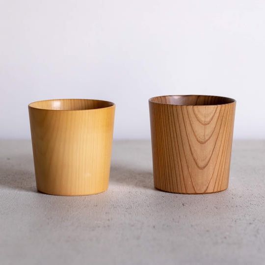 木の温もりを感じる 吉野杉・桧コップセット