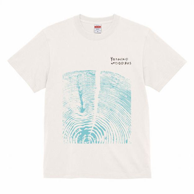 【吉野杉】年輪アートTシャツ（ベージュ）