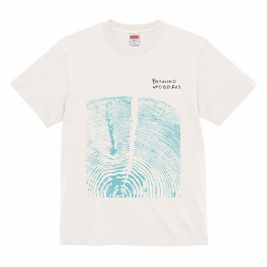 【吉野杉】年輪アートTシャツ(ベージュ)