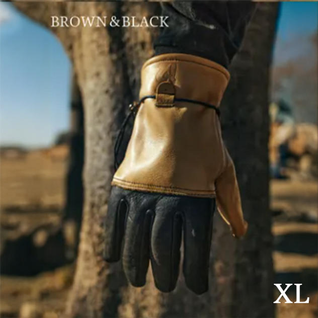 超早割30％ ハイスペックレザーグローブ 1個（BROWN × BLACK：XL）