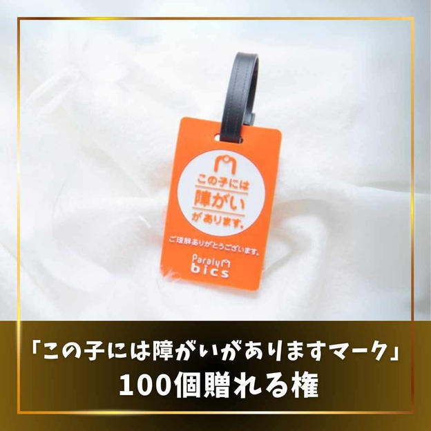 「この子には障がいがありますマーク」100個贈れる権