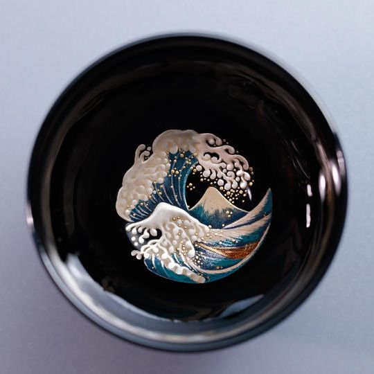 千舟堂カップ_神奈川沖浪裏（黒）