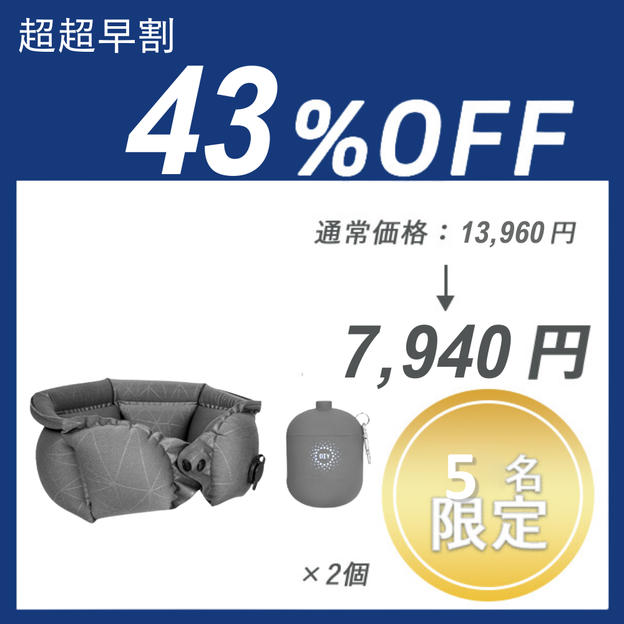 【超超早割】3in1ネックピロー ×２セット