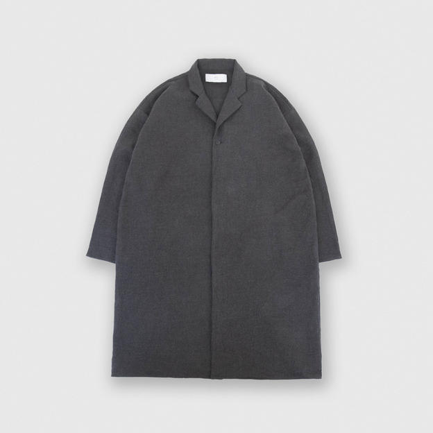 【MUYA】リバリーコート テーラードカラー　　チャコール　size２