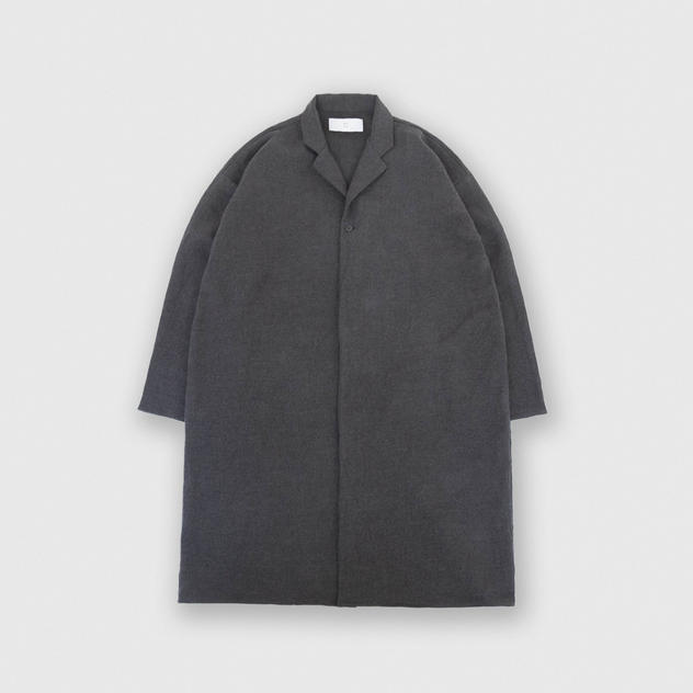【MUYA】リバリーコート テーラードカラー　　チャコール　size２