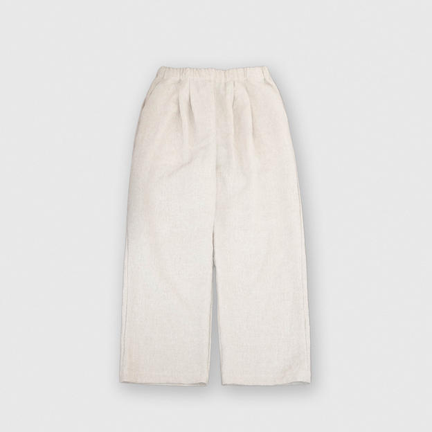 【MUYA】 リラックスセミワイドパンツ　　生成　size２