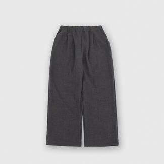 【MUYA】 リラックスセミワイドパンツ　　チャコール　size2