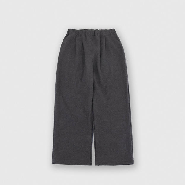 【MUYA】 リラックスセミワイドパンツ　　チャコール　size2