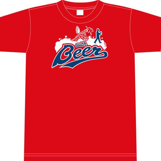 【5,000円のご支援】ビールスタンド重富Tシャツ(鯉with Beer)