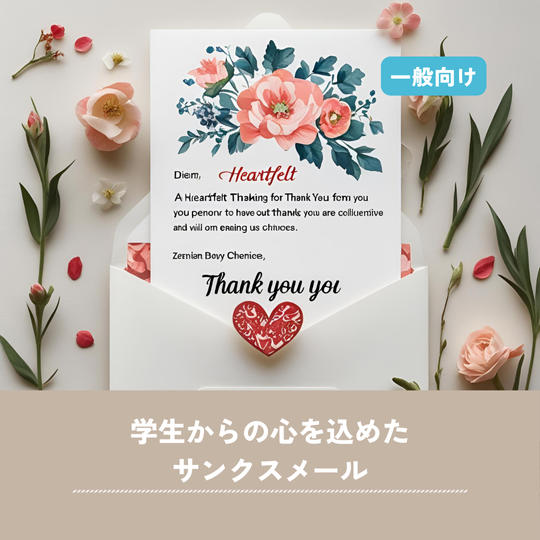 【一般向け】学生からの心を込めたサンクスメール