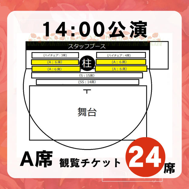 【14:00公演A席】観覧チケット