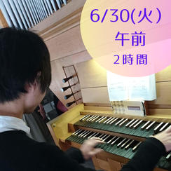 【限定5】6月30日(火)午前　パイプオルガンに触れてみよう・弾いてみよう　2時間