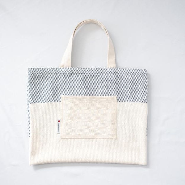 子ども用バッグ　青ｘ白