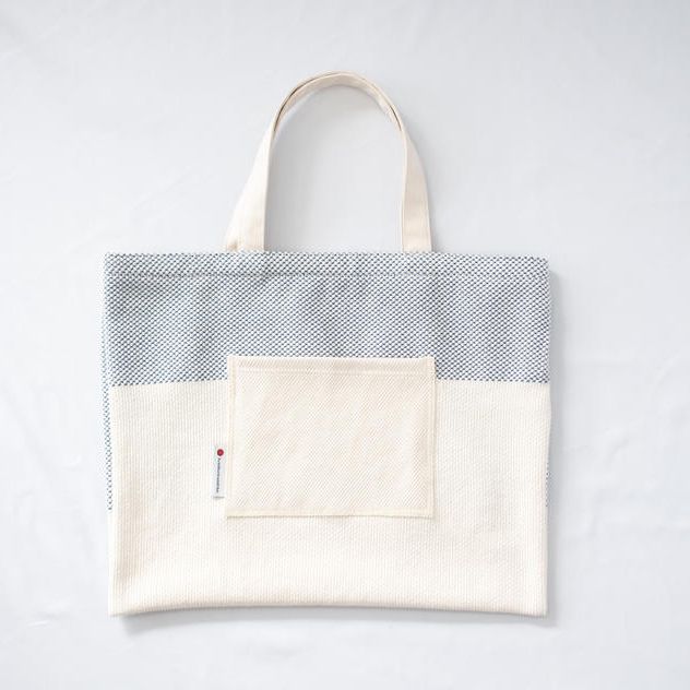 子ども用バッグ　青ｘ白