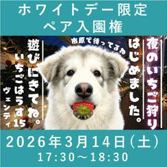 ホワイトデー限定ペア入園権【3/14】