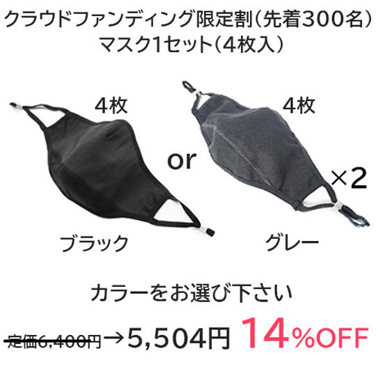 INCONTROMASK 1セット（4枚入）クラウドファンディング限定割 14%off 