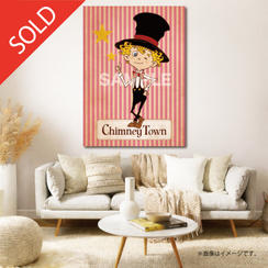 【限定1点】CHIMNEY TOWN アートパネル「桃」(西野亮廣サイン入り)