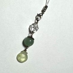 ストラップ②（天然石／緑系）　御朱印とお礼状