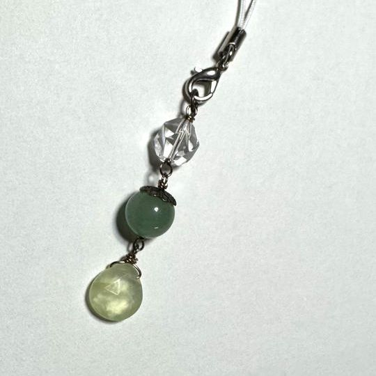 ストラップ②（天然石／緑系）　御朱印とお礼状