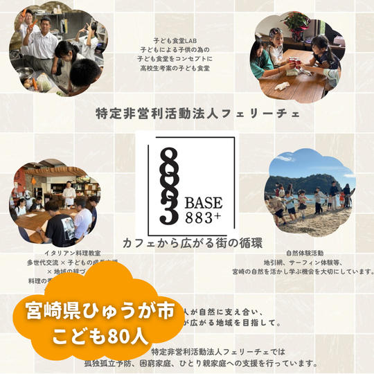 【宮崎県ひゅうが市】『BASE883⁺(べーすはちはちさんぷらす)』の子ども達８０人にムビチケを贈れる権