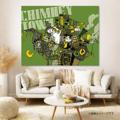 【限定1点】CHIMNEY TOWN アートパネル「船（緑）」(西野亮廣サイン入り)