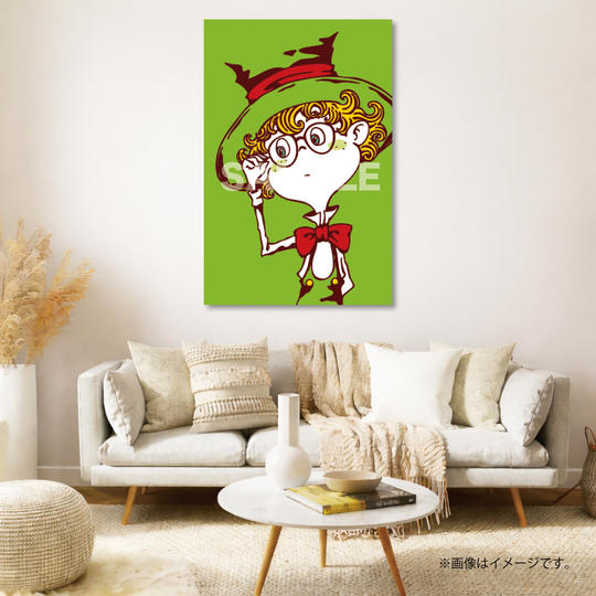 【限定1点】CHIMNEY TOWN アートパネル「めがねルビッチ（緑）」