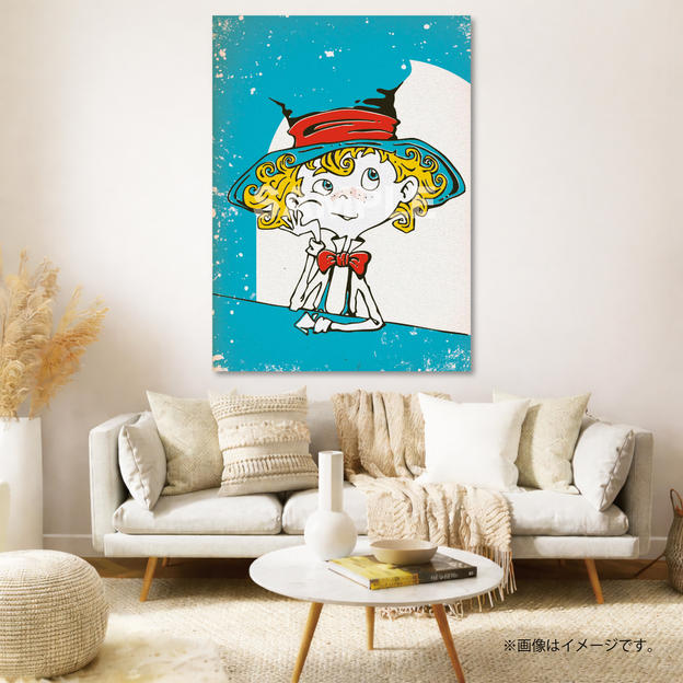 【限定1点】CHIMNEY TOWN アートパネル「考えるルビッチ（青）」(西野亮廣サイン入り)