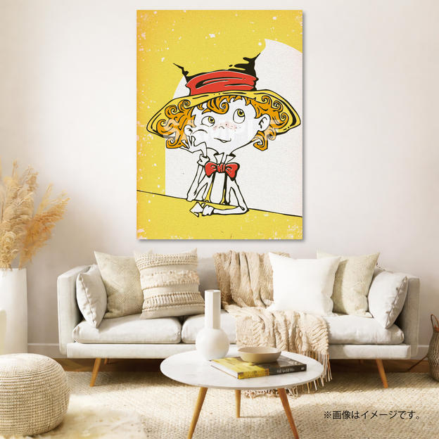 【限定1点】CHIMNEY TOWN アートパネル「考えるルビッチ（黄）」(西野亮廣サイン入り)